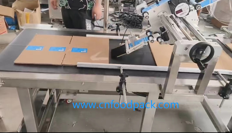 What issues should be considered when the automatic labeling machine is connected to the production line?