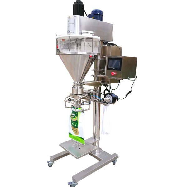 Semi automatic 5kg 10kg flour milk protein powder weighing filling machine auger powder filler -cnfoodpack.com