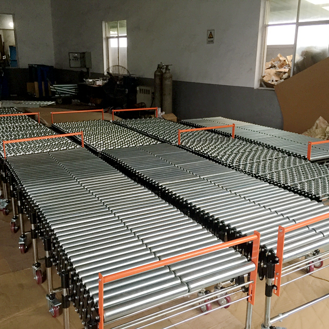Adjustable Height Movable Customize Telescopic Roller Conveyor with Power for Lorry Loading Containers