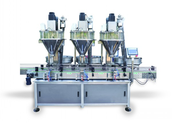 20g-500g Powder Filling And Capping Production Line Auger Powder Bottle Filling Line 