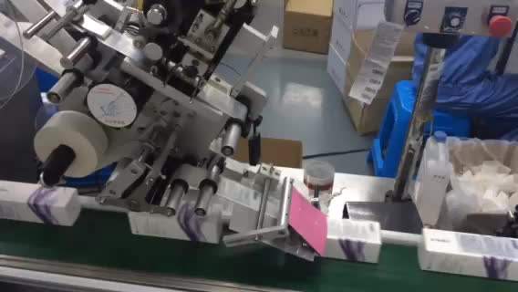 KLP-210Y Automatic Top Flat Labeling Machine Without Conveyor For Box Plastic Bottle Tray