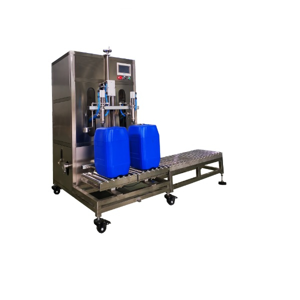 Semi Automatic 2 Heads Car Motor Gear Engine Lube Oil Paint Liquid Big Barrel Bucket Drum Weighing Filling Machine