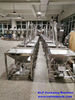 Full 304 Stainless Steel 120L Square Hopper Powder Auger Screw Feeder Inclined Screw Auger Conveyor for Powder