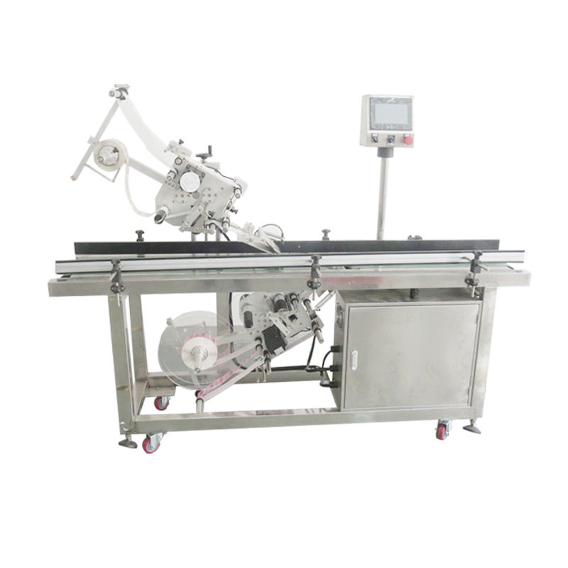  Auto Carton Box Surface Labeling Machine Top And Bottom Two Sides Label Applicator for Box Container 