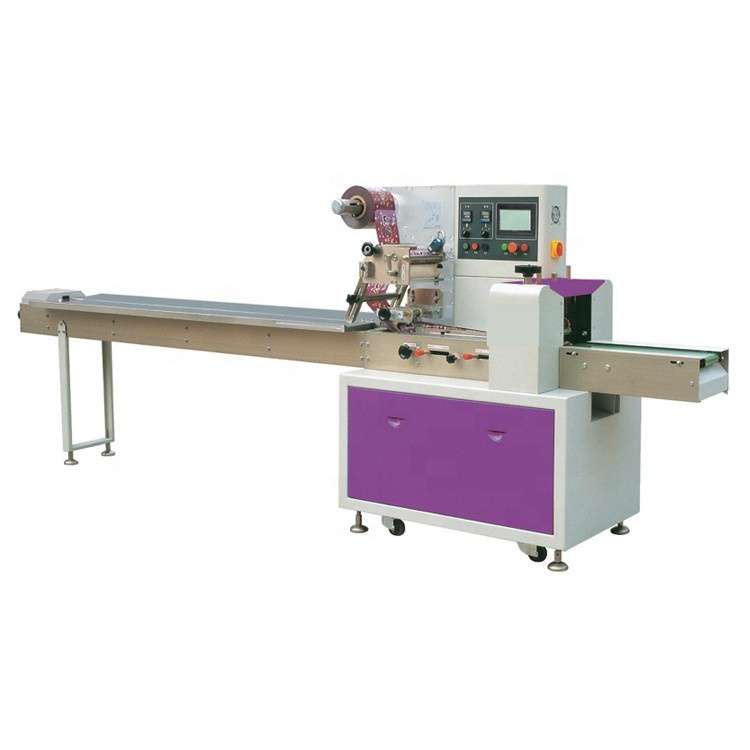 Fully Automatic Horizontal Bread Cake Buns Flow Pack Packing Machine Ice Cream Lolly Popsicle Packaging Machine