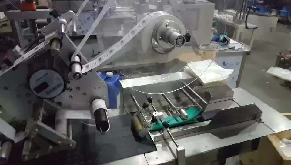 Automatic Bag Pouch Top Flat Surface Label Sticker Applicator Machine for Card Automatic Top Flat Labeling Machine 