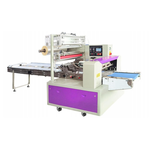 Automatic Pillow Bag Loaf Croissant Pita Bread Tortillas Packing Machine Cookie Bun Pillow Plastic Bag Packing Machine