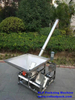 Full 304 Stainless Steel 120L Square Hopper Powder Auger Screw Feeder Inclined Screw Auger Conveyor for Powder