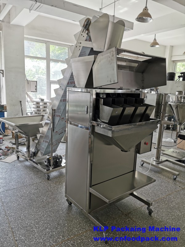 Semi Automatic 4 Heads 500g 1kg Rice Nuts Grain Seed Beans Granule Weighing Filler Granule Weighing Filling Packing Machine