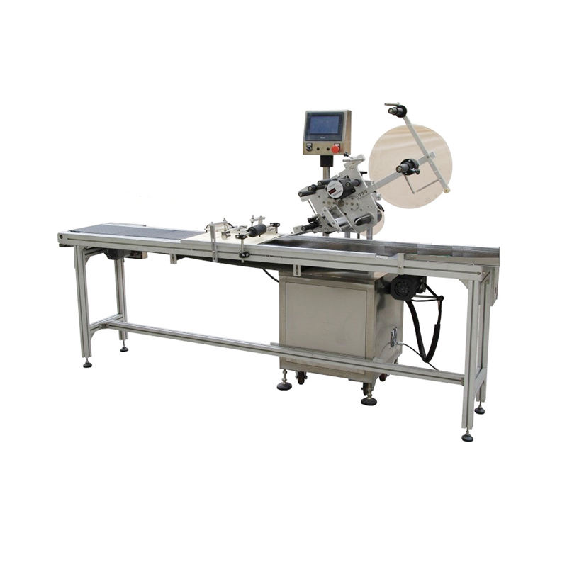 KLP-210Y Automatic Top Flat Labeling Machine Without Conveyor For Box Plastic Bottle Tray