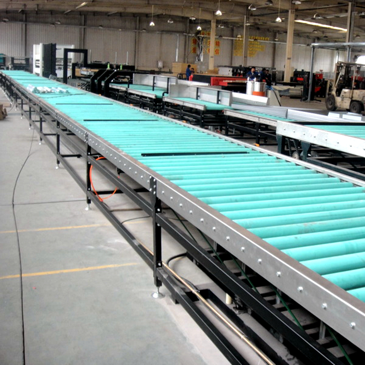 Rubberized Roller Conveyor Conveyor Line Powered Flexible Expandable Roller Conveyor