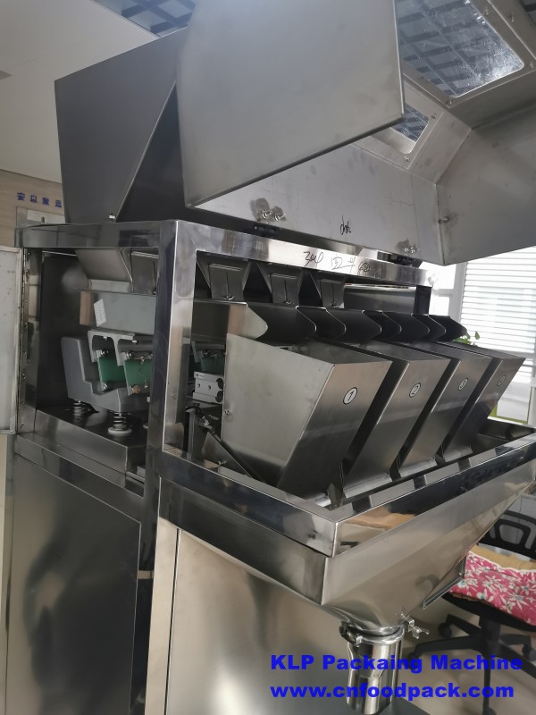 Semi Automatic 4 Heads 500g 1kg Rice Nuts Grain Seed Beans Granule Weighing Filler Granule Weighing Filling Packing Machine