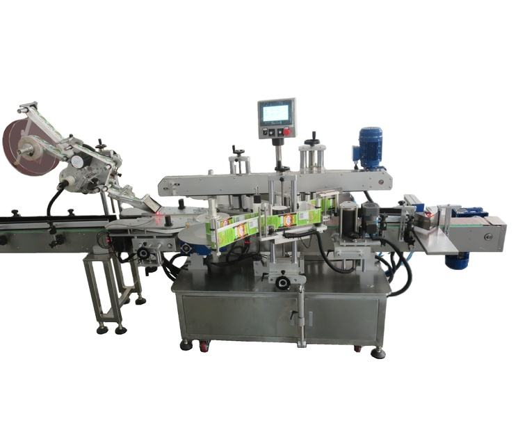 Automatic Three Sides Label Round Square Bottle Sticker Self Adhesive Labeling Machine Front Back And Neck Label Applicator