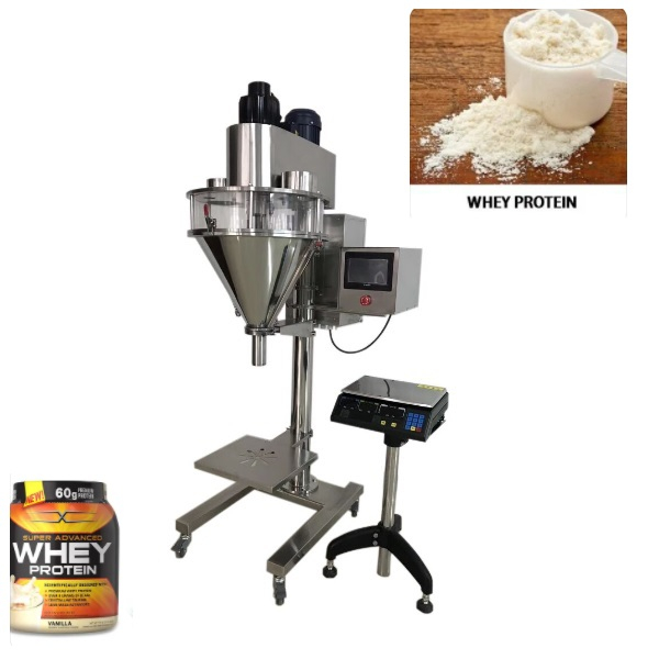 Semi Automatic Whey Protein Powder Filling Machine Milk Coffee Whey Protein Powder Packaging Machine Tin Can Powder Filling Machine