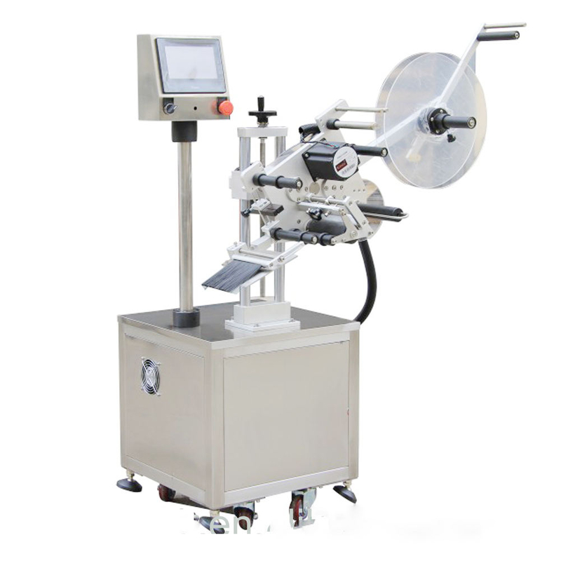 KLP-210Y Automatic Top Flat Labeling Machine Without Conveyor For Box Plastic Bottle Tray