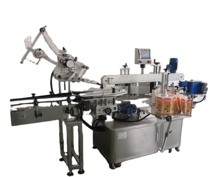 Automatic Three Sides Label Round Square Bottle Sticker Self Adhesive Labeling Machine Front Back And Neck Label Applicator
